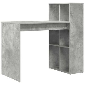 vidaXL Desk Concrete Grey Engineered Wood 108 x 55 x 103.5 cm