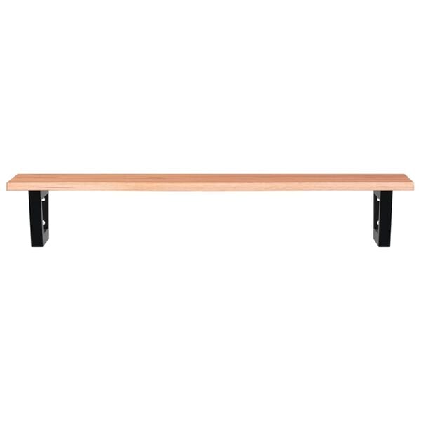 vidaXL Basin Shelf Wall Mounted Steel and Solid Wood Oak