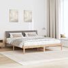 vidaXL Bed frame Brown and taupe 180 x 200 cm Solid pine wood