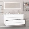 vidaXL Bathroom Furniture Set High Gloss White Engineered Wood