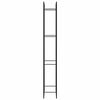 vidaXL Firewood Rack Matt Black 80x28x222 cm Steel