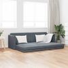 vidaXL Floor Sofa Bed Dark Grey 213 x 70 x 77 cm Velvet