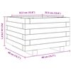 vidaXL Garden Planter White 40x40x26.5 cm Solid Wood Pine