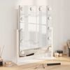 vidaXL LED Vanity Mirror White 44 x 10 x 53 cm Glass and Steel