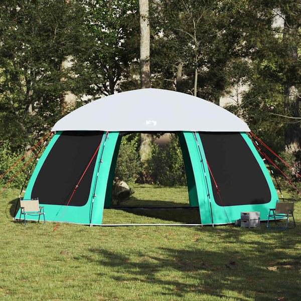 vidaXL Pool Tent with Removable Fly & Mesh Walls Sea Green 612x612 cm