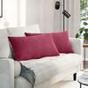 vidaXL Sofa Pillows 2 pcs Wine Red 80 x 40 cm Corduroy Fabric