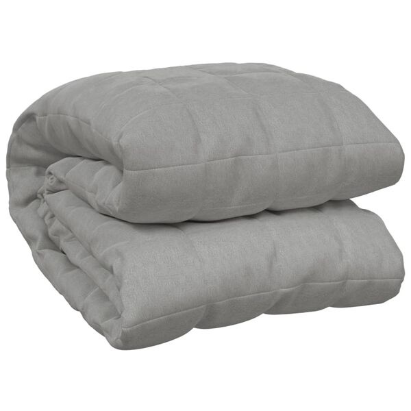 vidaXL Weighted Blanket Grey 155x220 cm 7 kg Fabric