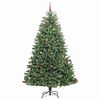 vidaXL Artificial Hinged Christmas Tree Green 270 cm PVC and Metal
