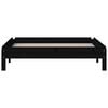 vidaXL Stack Bed without Mattress Black 75x190 cm Small Single Solid Wood Pine