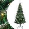 vidaXL Artificial Pre-lit Christmas Tree Green 180 cm PVC and Metal