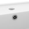 vidaXL Luxury Basin Overflow Square Matt White 41x41 cm Ceramic