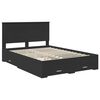 vidaXL Bed Frame Black and Silver 150 x 200 cm Engineered Wood