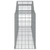 vidaXL Arched Gabion Baskets 20 pcs 300x50x80/100 cm Galvanised Iron