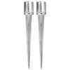 vidaXL Ground Spikes 2 pcs Silver 12x91 cm Galvanised Steel