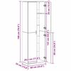 vidaXL Highboard Old Wood 60 x 35 x 180 cm Engineered wood