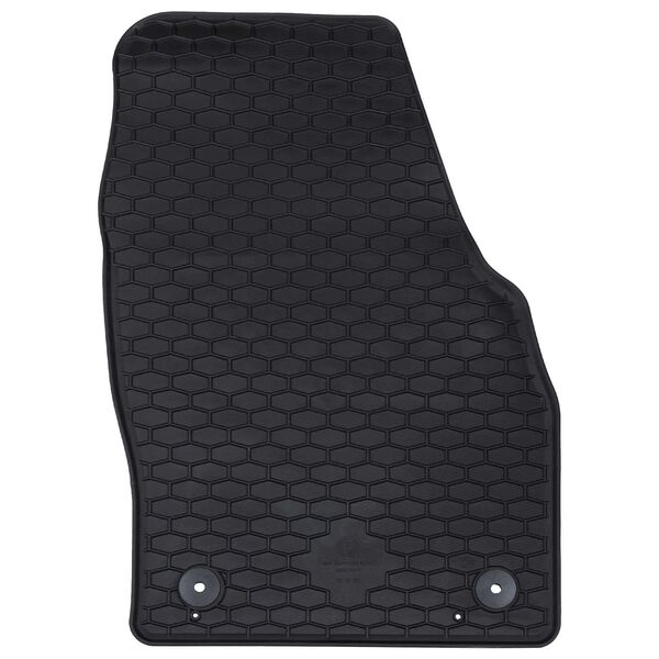 vidaXL Car Mat 4 pcs Black Rubber