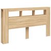 vidaXL LED Headboard Sonoma Oak 180x18.5x103.5 cm Engineered Wood