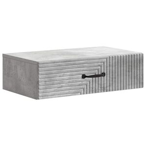 vidaXL Wall-Mounted Side Table Concrete Grey 59 x 34.5 x 17 cm