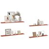 vidaXL Wall Shelf with Shelf 4 pcs Red 100 x 9 x 3 cm Engineered Wood