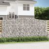 vidaXL Arched Gabion Baskets 2 pcs 400x50x180/200 cm Galvanised Iron