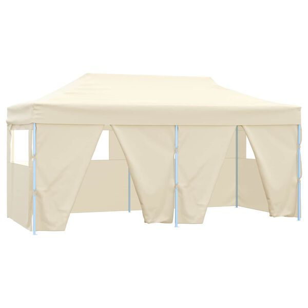 vidaXL Party Tent Folding Cream 291 x 580 x 315 cm Oxford Fabric