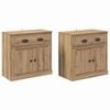 vidaXL Sideboards 2 pcs Artisan Oak 70 x 35.5 x 67.5 cm