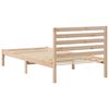 vidaXL Bed Frame with Headboard Brown 90 x 200 cm Solid Pine Wood