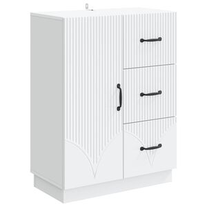 vidaXL Sideboard with Drawer White 66 x 34.5 x 87 cm Engineered Wood