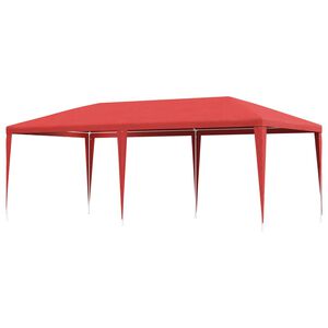 vidaXL Party Tent Red 600 x 300 x 255 cm PE and Steel