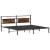 vidaXL Bed Frame without Mattress Smoked Oak 200x200 cm Engineered Wood