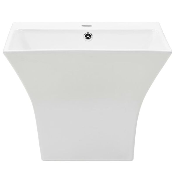 vidaXL Wall-mounted Basin Ceramic White 500x450x410 mm