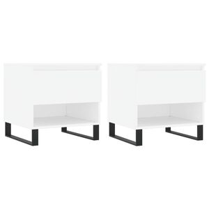 vidaXL Coffee Tables 2 pcs White 50x46x50 cm Engineered Wood