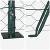 vidaXL Fence Post Green 100 x 1.4 m (50 mm mesh) Steel and PVC