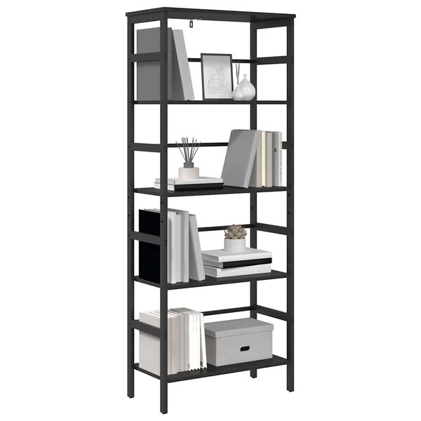 vidaXL Bookshelf Black Oak 60 x 29.5 x 149 cm Engineered Wood