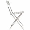 vidaXL Garden Folding Chair Folding 2 pcs Beige 42 x 46 x 82cm Metal