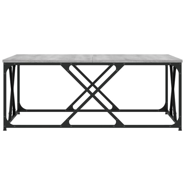 vidaXL Coffee Table Grey Sonoma 100x100x40 cm Engineered Wood