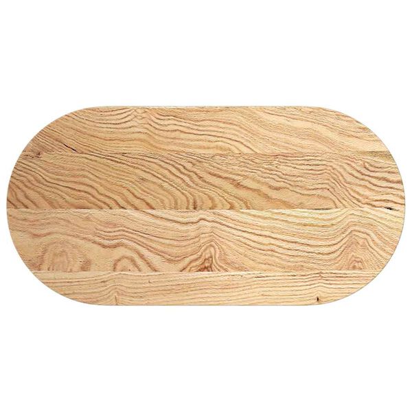 vidaXL Table Top 100x50x4 cm Solid Wood Oak Oval