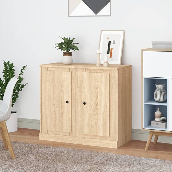 vidaXL Sideboards 2 pcs Sonoma Oak 37.5x35.5x67.5 cm Engineered Wood