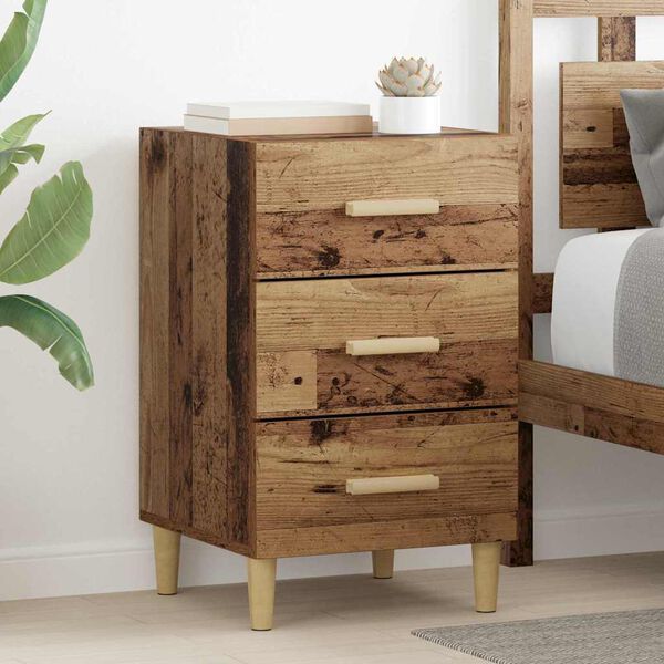 vidaXL Bedside Cabinet Old Wood 40 x 40 x 66 cm Engineered Wood