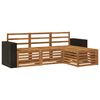 vidaXL Outdoor Sofa Set 4 pcs Natural