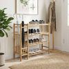 vidaXL Shoe Rack with Shelf Natural 88 x 27 x 80 cm Bamboo