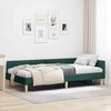 vidaXL Corner Bed Frame with Headboard Dark Green 100 x 200 cm Fabric