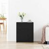 vidaXL Sideboard with Drawer Black Oak 60 x 30 x 70 cm Engineered Wood