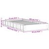 vidaXL Bed Frame without Mattress Wax Brown 75x190 cm Small Single Solid Wood Pine