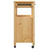 vidaXL Kitchen Trolley MONZA 84x40x88.5 cm Solid Wood Pine