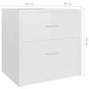 vidaXL Bedside Cabinet High Gloss White 40x30x40 cm Engineered Wood