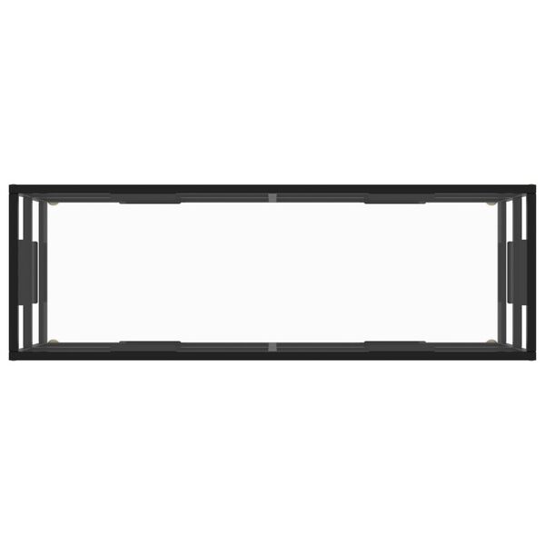 vidaXL TV Cabinet Black with Tempered Glass 120x40x40 cm
