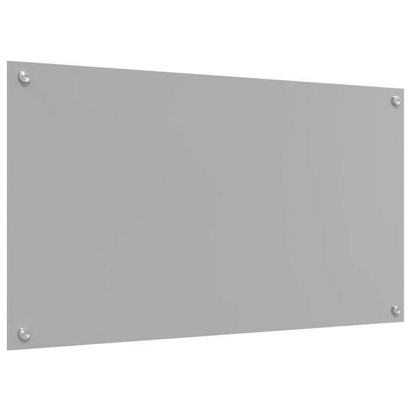 vidaXL Kitchen Backsplash Light grey 90 x 50 x 0.6 cm Tempered Glass
