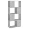 vidaXL Book Cabinet Room Divider Concrete Grey 60x24x124,5 cm
