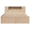 vidaXL Bed Frame without Mattress 135x190 cm Double Solid Wood Pine